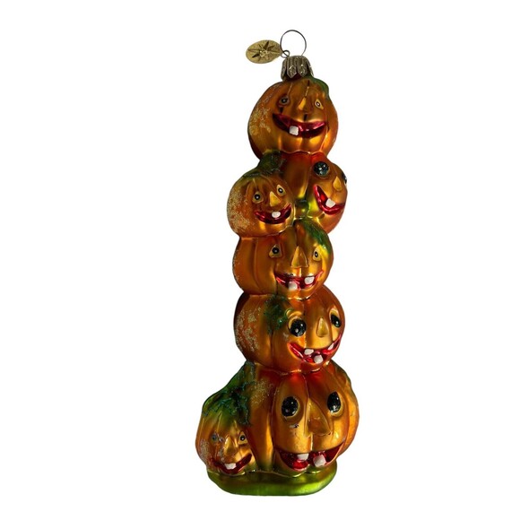 Vintage Christopher Radko 2000 Stack O' Lanterns Gem 6.5” Halloween Ornament - Picture 4 of 8